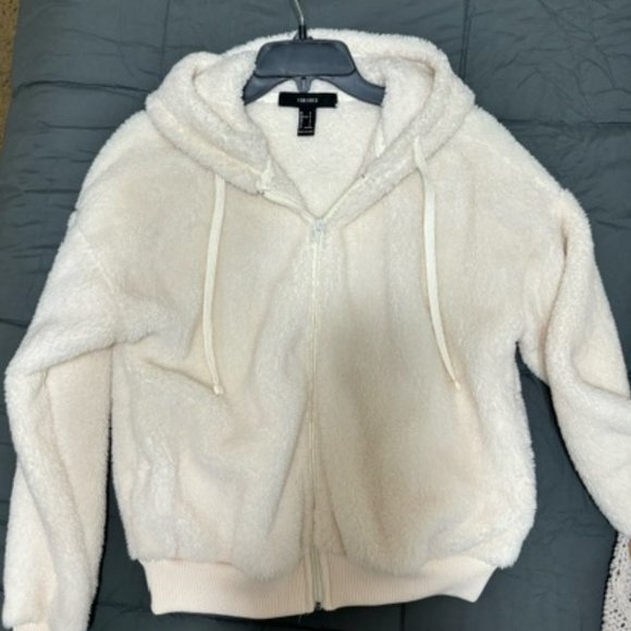 Forever 21 Fleece Zip Hoodie (Small) - Picture 2 of 4